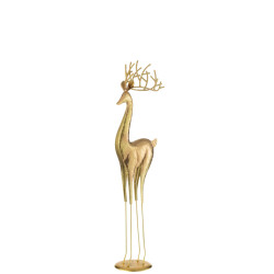 J-Line rendier op voet metaal goud medium 19x13.5x71cm
