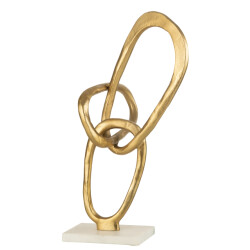 J-Line figuur ringen aluminium goud 25x23x43cm