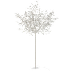 J-Line boom blaadjes gli+led metaal zilver extra large 140x140x250cm