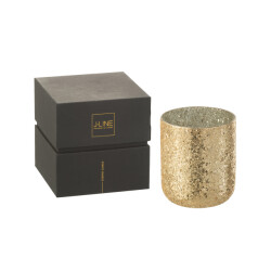 J-Line geurkaars luxuria goud large- 80h 17x17x20cm