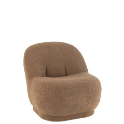 J-Line zetel teddy boucle 78x88x72cm