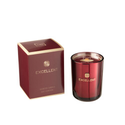J-Line geurkaars excellent rose champagne wijn small-50u 8x8x10.5cm