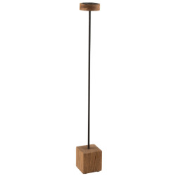J-Line kandelaar op voet vierkant mango hout/ijzer extra large -