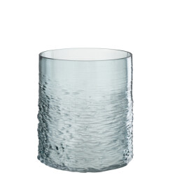 J-Line windlicht zee glas small 19.5x19.5x22.5cm