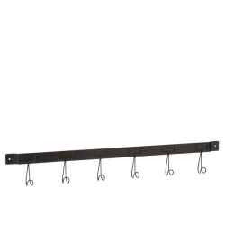 J-Line kapstok 6 haken metaal large 86.5x4.5x12.5cm