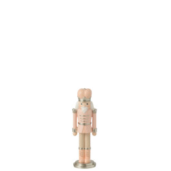 J-Line notenkraker resine roze/wit small 9x8.5x28.5cm