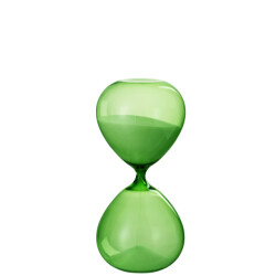 J-Line zandloper glas licht 14x14x30cm