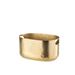 J-Line emmer champagne motief aluminium goud 39.5x24x21cm
