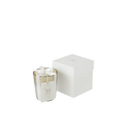 J-Line geurkaars m-chic glas zilver small 10x10x11.5cm