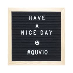 QUVIO Letterbord met houten lijst