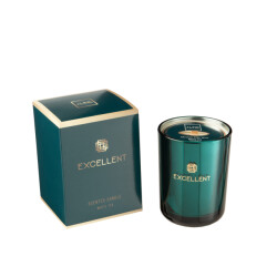 J-Line geurkaars excellent white tea petrol small-50u 8x8x10.5cm