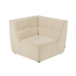 J-Line hoekfauteuil grid populierenhout/schuim 98x98x83cm
