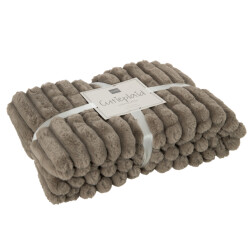 J-Line plaid corduroy polyester muis 180x130x3cm