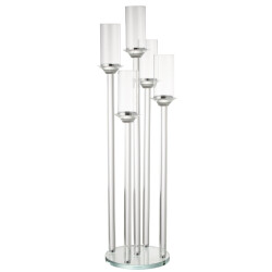 J-Line kaarshouder 5 groot glas 30x30x100cm