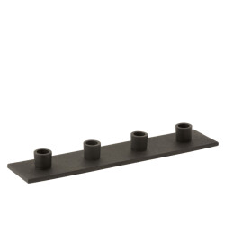 J-Line kandelaar 4delig metaal mat 40.5x9x3cm
