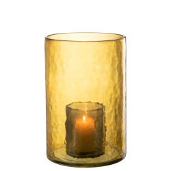 J-Line windlicht dubbel glas large 20.5x20.5x30.5cm