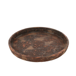 J-Line plate flowerpot terra brown/rust 40x40x4cm