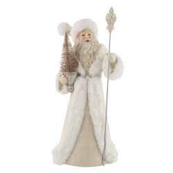 J-Line kerstman deco poly /champagne 20x26x57.5cm