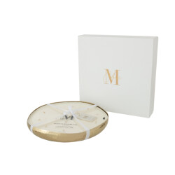 J-Line geurkaars m-chic metaal goud x-large 35.5x35.5x5cm