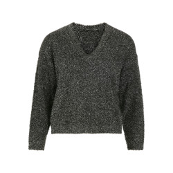 Vila Vicaso rev v-neck l/s glitter knit