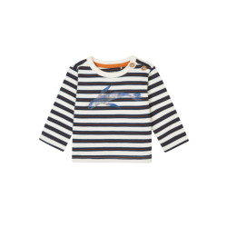 Noppies Jongens shirt ger stripe butterceam