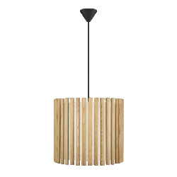 Umage Komorebi medium hanglamp natural oak met koordset zwart Ø 29 cm