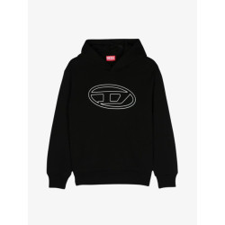 Diesel Jongens hoodie sbigovalhood zwart