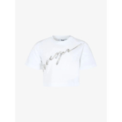 Msgm Meisjes shirt crop wit