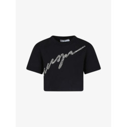 Msgm Meisjes shirt crop zwart