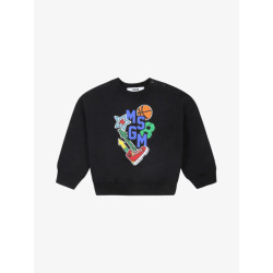 Msgm Jongens sweater zwart print