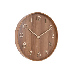 Karlsson wandklok pure large donker hout- Ø60cm