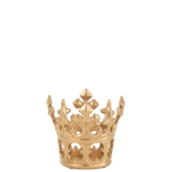 J-Line kroon resine goud 18x18x18.5cm