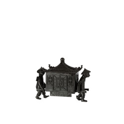 J-Line apen met oosterse tempel poly 27x10.5x20.5cm
