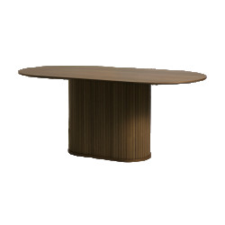 Olivine Lenn houten eettafel ovaal gerookt eiken 180 x 95 cm