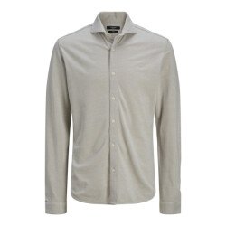 Jack & Jones Jprblalance pique ls shirt smu beige