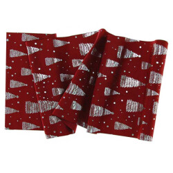 Unique Living decofabric xmas tree 28x300cm red