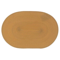 Unique Living placemat daisy ovaal rotan oker 45x30cm