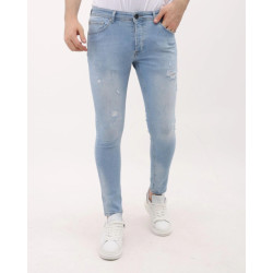 Mario Morato Slim fit stretch jeans met paint en gaten mm