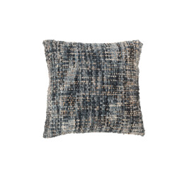J-Line kussen tweed acryl katoen /wit 45x45x12cm