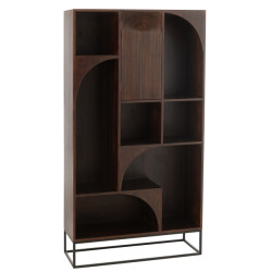 J-Line rek mode mango hout/mdf 90x33x168cm