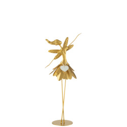 J-Line fee hart label metaal goud medium 21x14x55cm