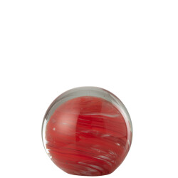 J-Line presse-papier twister rond glas large 17.5x17.5x17cm