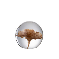 J-Line presse papier bloem glas large 13x13x13cm