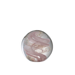 J-Line presse papier slinger glas goud//wit large 10x10x10cm
