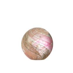 J-Line presse papier orkaan glas goud/roze large 12x12x12cm