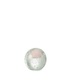 J-Line presse papier bubbel glas medium 11x10.5x10.5cm