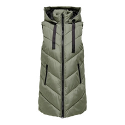 Jacqueline de Yong Jdyskylar padded hood waistcoat otw steel