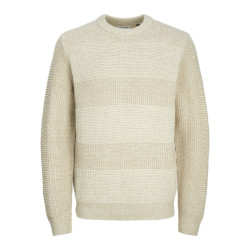 Jack & Jones Jjhugo knit crew neck zand