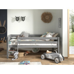 Lucevi pino halfhoogslaper met ladder 90x200cm - h85cm