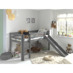 Lucevi pino halfhoogslaper met glijbaan 90x200cm - h115cm
